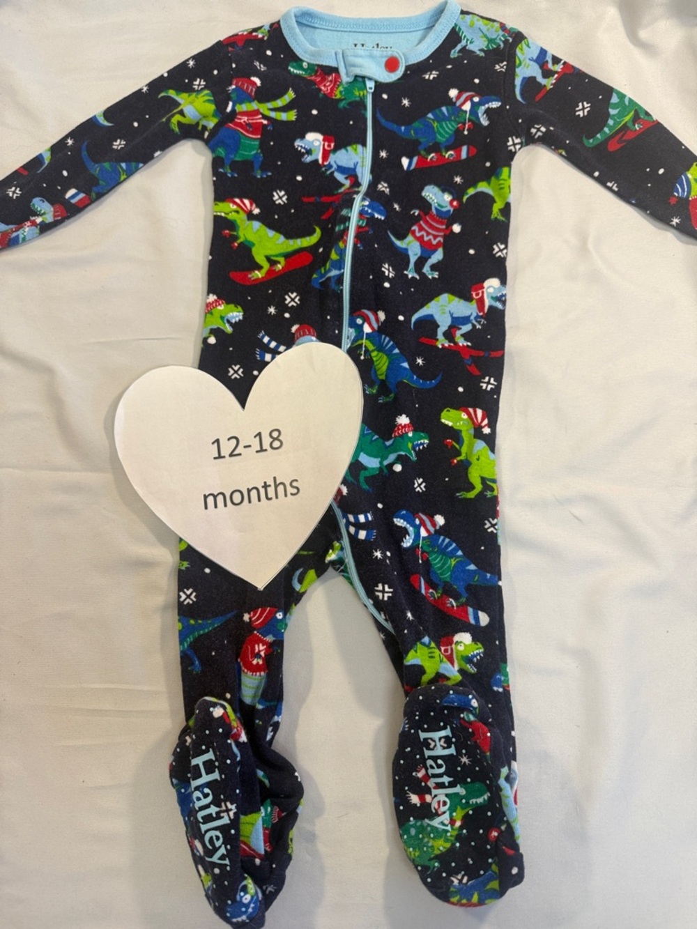 Hatley - Dinosaur Print Kids One Piece Pajama/Footie w/ festive design